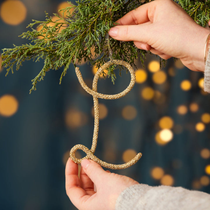 Knit Letter Christmas Ornament