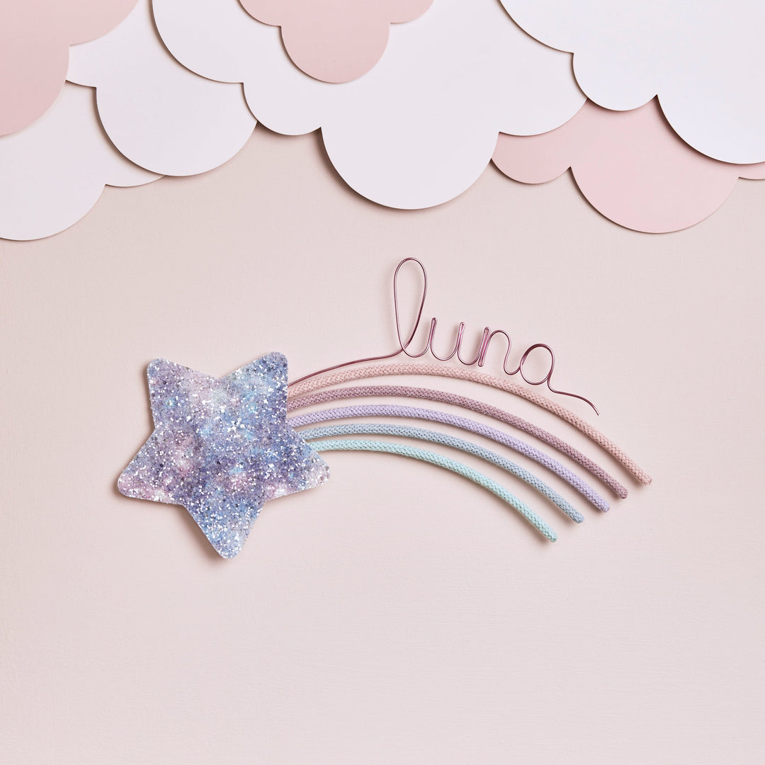 Macaron Personalised Glitter & Knit Shooting Star®