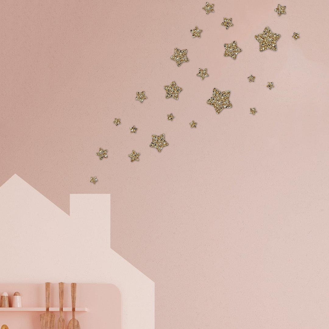 Gold Glitter Star Wall Stickers®