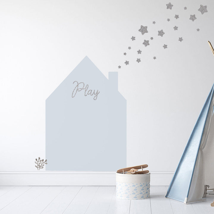 Silver Glitter Star Wall Stickers® - Little Cloud-Wall Stickers Stars