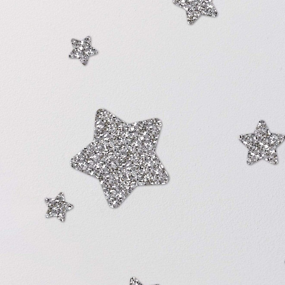 Silver Glitter Star Wall Stickers® - Little Cloud-Wall Stickers Stars