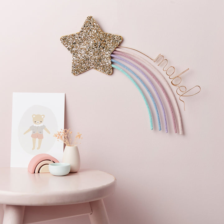 Macaron Personalised Glitter & Knit Shooting Star®